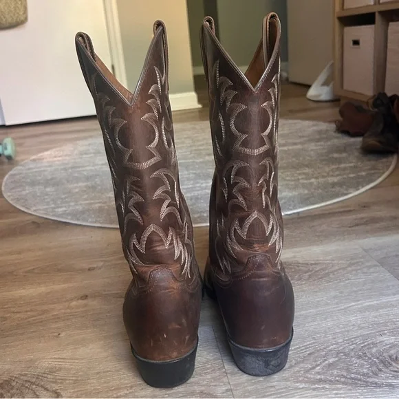 Ariat Men's Brown Heritage R Toe Leather Western Boots - Picture 5 of 8